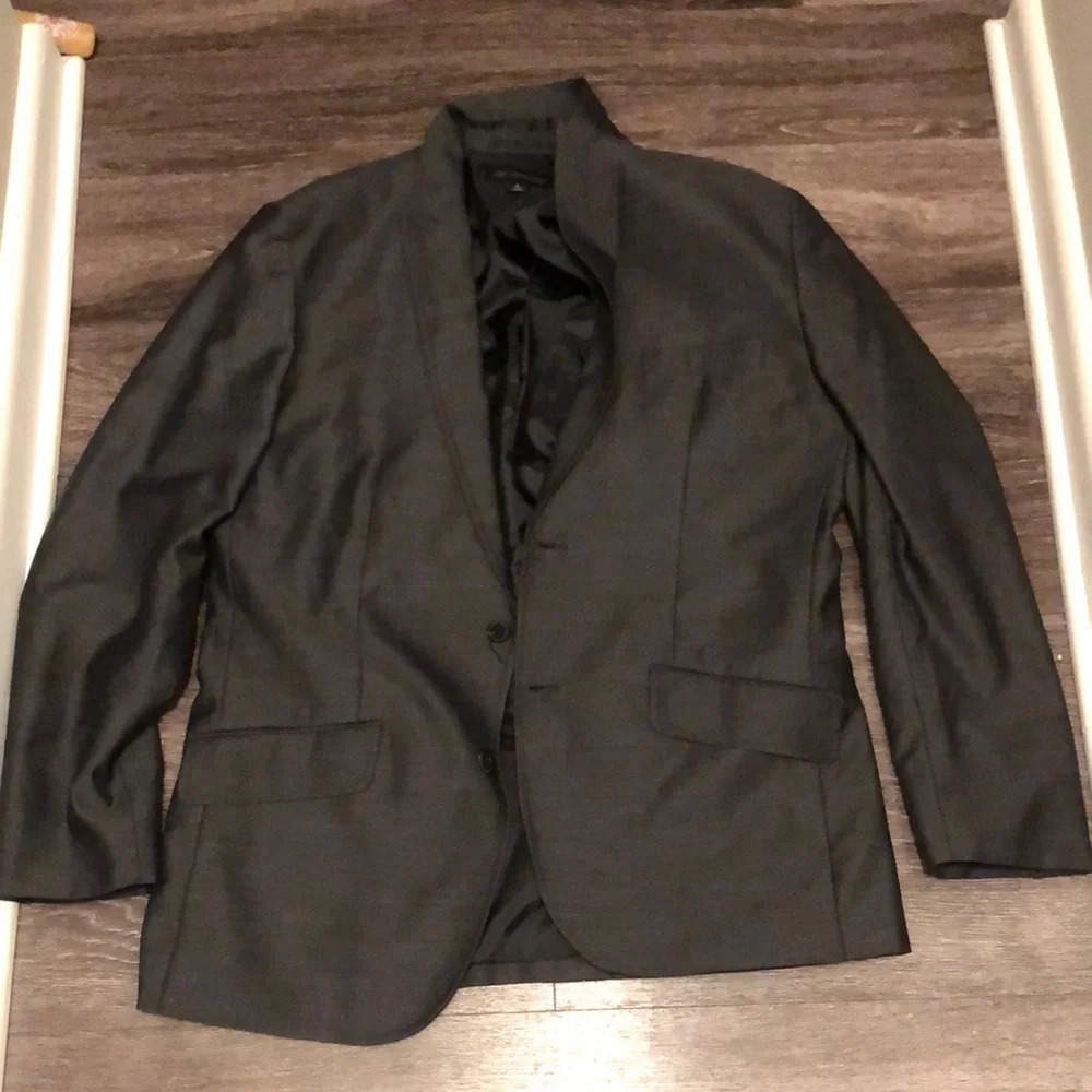 INC International Concepts Men's Slim Fit Blazer - Charcoal Gray - Large
